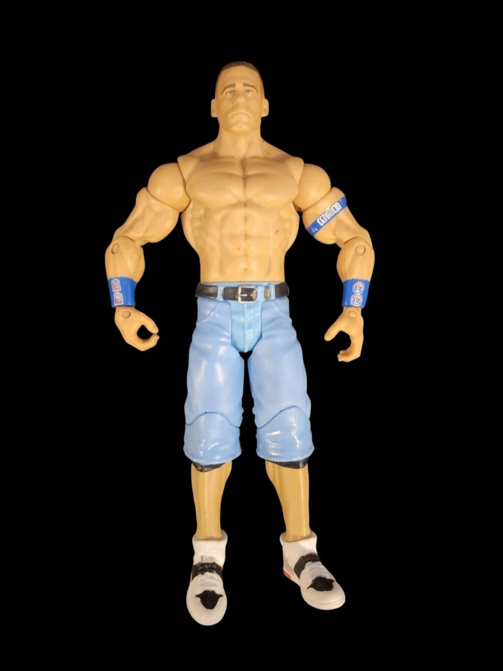 John Cena Mattel 2010 WWE Wrestling Action Figure White/Black Shoes